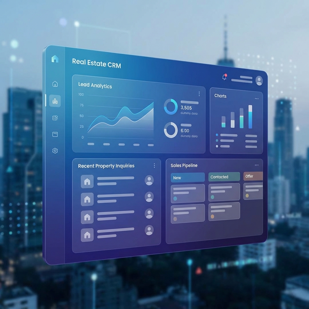 RealCloud CRM Dashboard Mockup